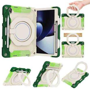 For OPPO Pad Armor Contrast Color Silicone + PC Tablet Case(Colorful Green)
