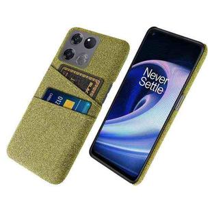 For OnePlus Ace Racing Cloth Texture Card Slot PC+Nylon Phone Case(Yellow)
