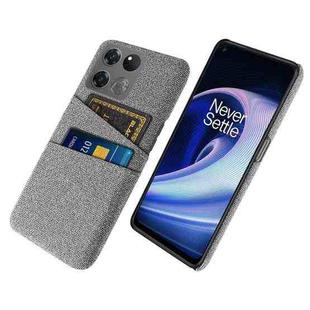 For OnePlus Ace Racing Cloth Texture Card Slot PC+Nylon Phone Case(Light Grey)