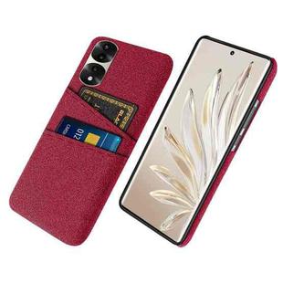 For Honor 70 Pro+ Cloth Texture Card Slot PC+Nylon Phone Case(Red)