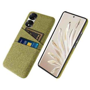 For Honor 70 Pro+ Cloth Texture Card Slot PC+Nylon Phone Case(Yellow)