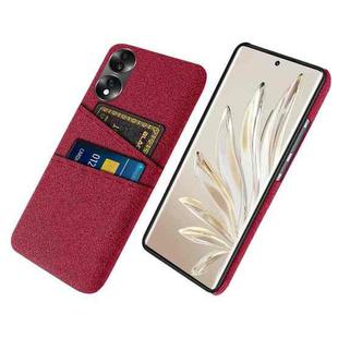 For Honor 70 Cloth Texture Card Slot PC+Nylon Phone Case(Red)