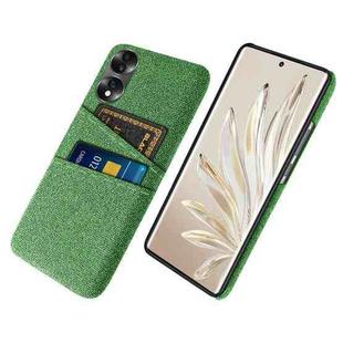 For Honor 70 Cloth Texture Card Slot PC+Nylon Phone Case(Green)