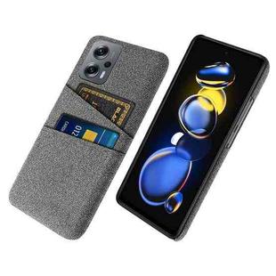 For Xiaomi Redmi Note 11T Pro Cloth Texture Card Slot PC+Nylon Phone Case(Grey)