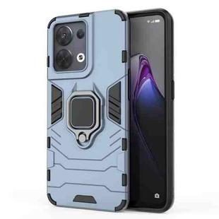 For OPPO Reno8 Shockproof PC + TPU Protective Phone Case with Magnetic Ring Holder(Navy Blue)