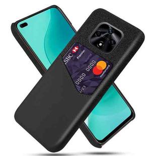 For Huawei nova 9z 5G Cloth Texture Card Slot PC + PU Phone Case(Black)