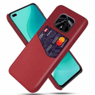 For Huawei nova 9z 5G Cloth Texture Card Slot PC + PU Phone Case(Red)