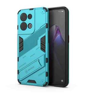For OPPO Reno8 Punk Armor 2 in 1 PC + TPU Shockproof Phone Case with Invisible Holder(Blue)