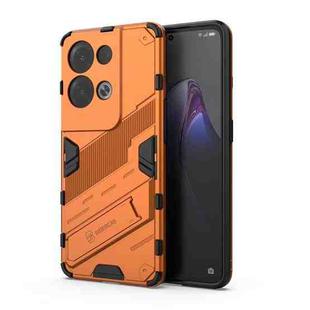 For OPPO Reno8 Pro+ Punk Armor 2 in 1 PC + TPU Shockproof Phone Case with Invisible Holder(Orange)