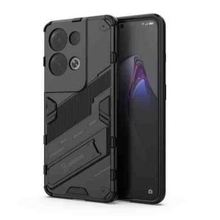 For OPPO Reno8 Pro+ Punk Armor 2 in 1 PC + TPU Shockproof Phone Case with Invisible Holder(Black)