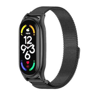 For Xiaomi Mi Band 7 / 7 NFC MIJOBS Milan Magnetic Plus Stainless Steel Watch Band(Black)