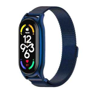 For Xiaomi Mi Band 7 / 7 NFC MIJOBS Milan Magnetic Plus Stainless Steel Watch Band(Blue)
