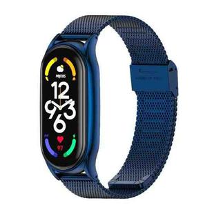 For Xiaomi Mi Band 7 / 7 NFC MIJOBS Milan Buckle Plus Stainless Steel Watch Band(Blue)