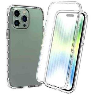 For iPhone 14 Pro Full Body Shockproof Clear Gradient Phone Case (Transparent)