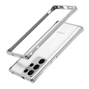 For Samsung Galaxy S22 Ultra Aurora Series Lens Protector + Metal Frame Protective Phone Case(Silver)