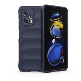 For Xiaomi Redmi Note 11T Pro Magic Shield TPU + Flannel Phone Case(Dark Blue)