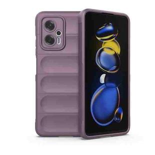 For Xiaomi Redmi Note 11T Pro Magic Shield TPU + Flannel Phone Case(Purple)