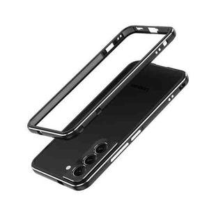 For Samsung Galaxy S22 5G Aurora Series Lens Protector + Metal Frame Protective Phone Case(Black Silver)