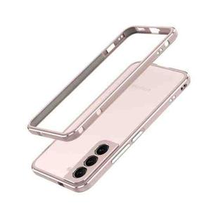 For Samsung Galaxy S22+ 5G Aurora Series Lens Protector + Metal Frame Protective Phone Case(Gold Silver)