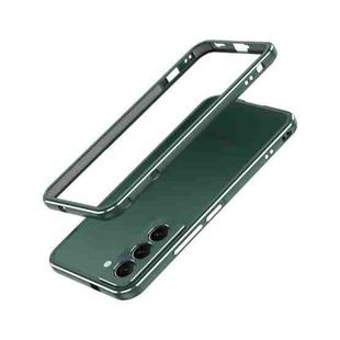 For Samsung Galaxy S22+ 5G Aurora Series Lens Protector + Metal Frame Protective Phone Case(Green Silver)