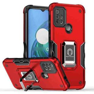 For Motorola Moto G10 / G20 / G30 Ring Holder Non-slip Armor Phone Case(Red)