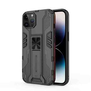 For iPhone 14 Pro Supersonic PC + TPU Holder Phone Case (Black)