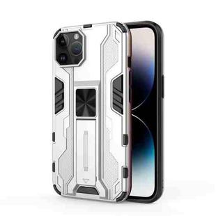 For iPhone 14 Pro Supersonic PC + TPU Holder Phone Case (White)