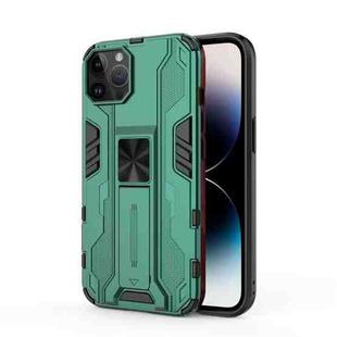 For iPhone 14 Pro Supersonic PC + TPU Holder Phone Case (Green)