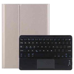 For Lenovo Tab M10 HD Gen 2 Touchpad Bluetooth Keyboard Leather Tablet Case(Gold)