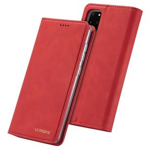 For Galaxy A51 / M40S LC.IMEEKE LC-002 Series Skin Hand Feeling PU + TPU Horizontal Flip Leather Case with Holder & Card Slot & Wallet(Red)
