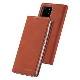 For Galaxy S20 Ultra LC.IMEEKE LC-002 Series Skin Hand Feeling PU + TPU Horizontal Flip Leather Case with Holder & Card Slot & Wallet(Brown)