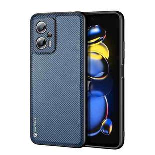For Xiaomi Redmi Note 11T Pro / Note 11T Pro+ DUX DUCIS Fino Series PU + TPU Phone Case(Blue)