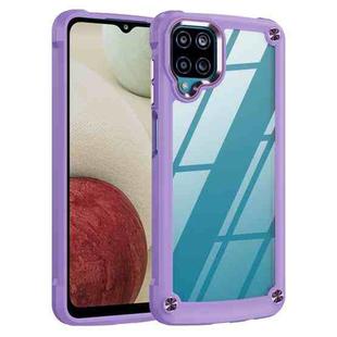 For Samsung Galaxy A12 TPU + PC Lens Protection Phone Case(Purple)