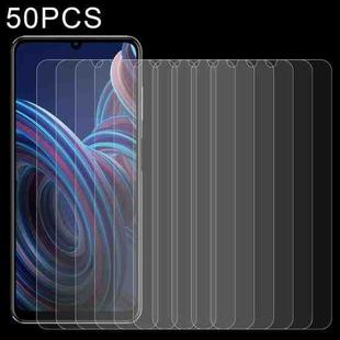 50 PCS 0.26mm 9H 2.5D Tempered Glass Film For ZTE Blade A72 2022 5G
