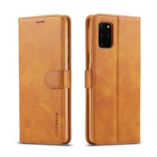 For Galaxy A71 / M70S LC.IMEEKE Calf Texture Horizontal Flip Leather Case, with Holder & Card Slots & Wallet & Photo Frame(Brown)