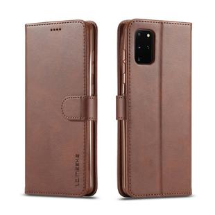 For Galaxy A51 / M40S LC.IMEEKE Calf Texture Horizontal Flip Leather Case, with Holder & Card Slots & Wallet & Photo Frame(Coffee)