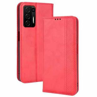 For BLU F91 Magnetic Buckle Retro Crazy Horse Leather Phone Case(Red)