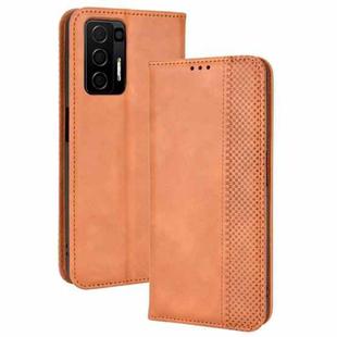 For BLU F91 Magnetic Buckle Retro Crazy Horse Leather Phone Case(Brown)