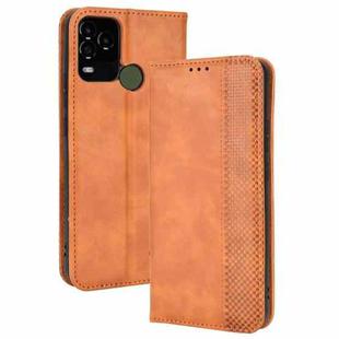 For BLU G71 Plus Magnetic Buckle Retro Crazy Horse Leather Phone Case(Brown)