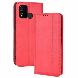 For BLU J9L Magnetic Buckle Retro Crazy Horse Leather Phone Case(Red)