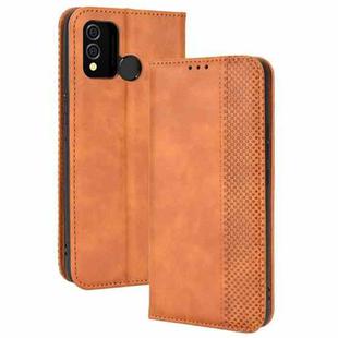 For BLU J9L Magnetic Buckle Retro Crazy Horse Leather Phone Case(Brown)