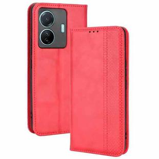 For vivo S15e Magnetic Buckle Retro Crazy Horse Leather Phone Case(Red)