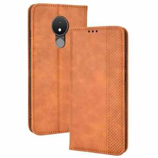 For Nokia C21 Magnetic Buckle Retro Crazy Horse Leather Phone Case(Brown)