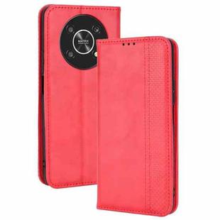 For Honor X9 5G / Magic4 Lite / X30 Magnetic Buckle Retro Crazy Horse Leather Phone Case(Red)