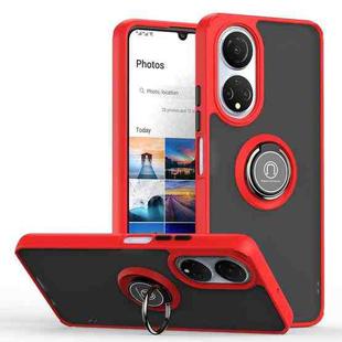 For Honor X7 Q Shadow 1 Series TPU + PC Phone Case with Ring(Red)