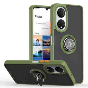 For Honor X7 Q Shadow 1 Series TPU + PC Phone Case with Ring(Green)