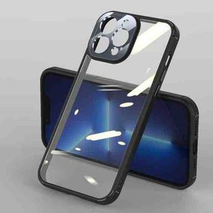Soft Shield Acrylic Transparent PC Phone Case For iPhone 13 Pro(Black)