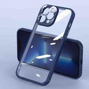 For iPhone 13 Soft Shield Acrylic Transparent PC Phone Case(Dark Blue)