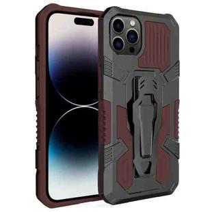 For iPhone 14 Pro Machine Armor Warrior PC + TPU Phone Case (Brown)