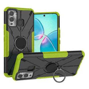 For Infinix Hot 12 Play Armor Bear Shockproof PC + TPU Phone Case(Green)